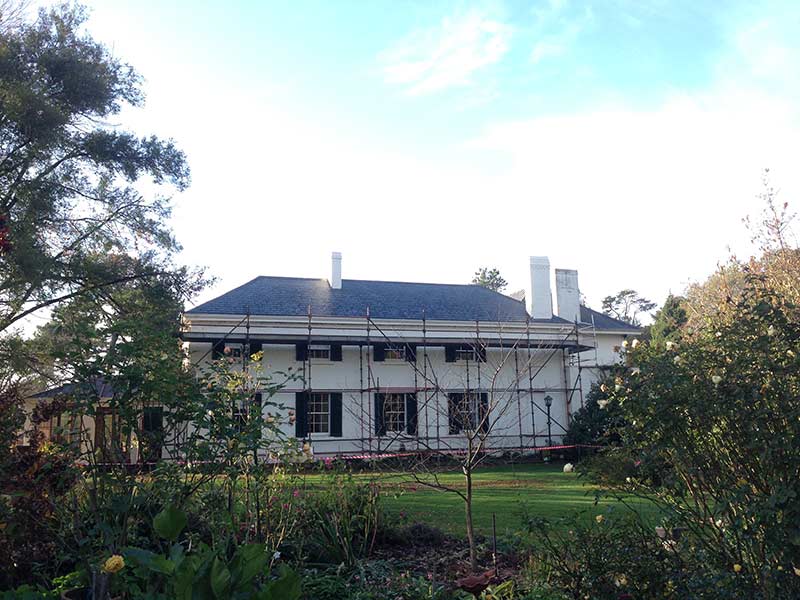 New welsh heather grey slate roof Brickendon estate Longford Heritage and slate roofing Hobart Australia