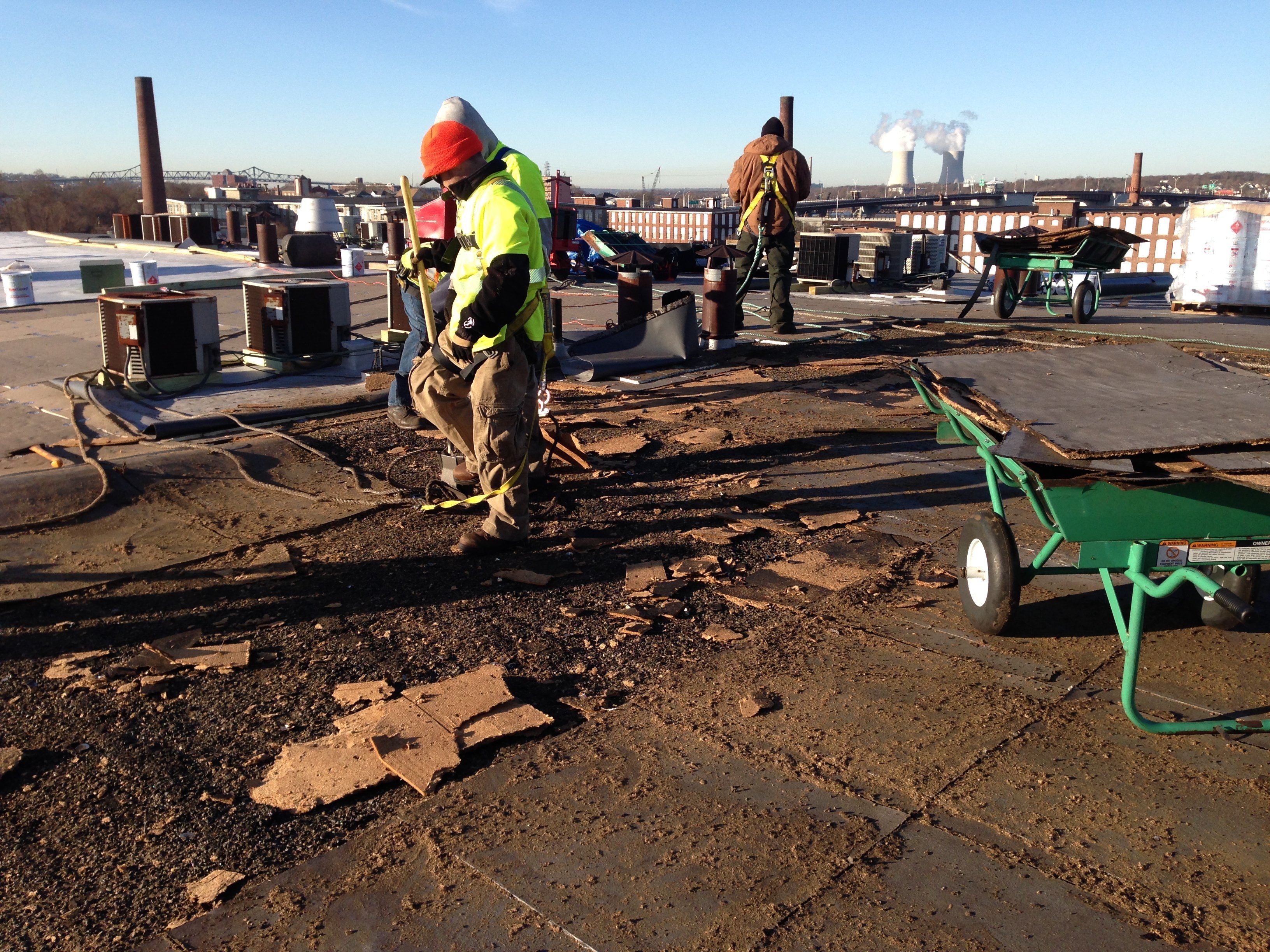 Ripping a commercial roof