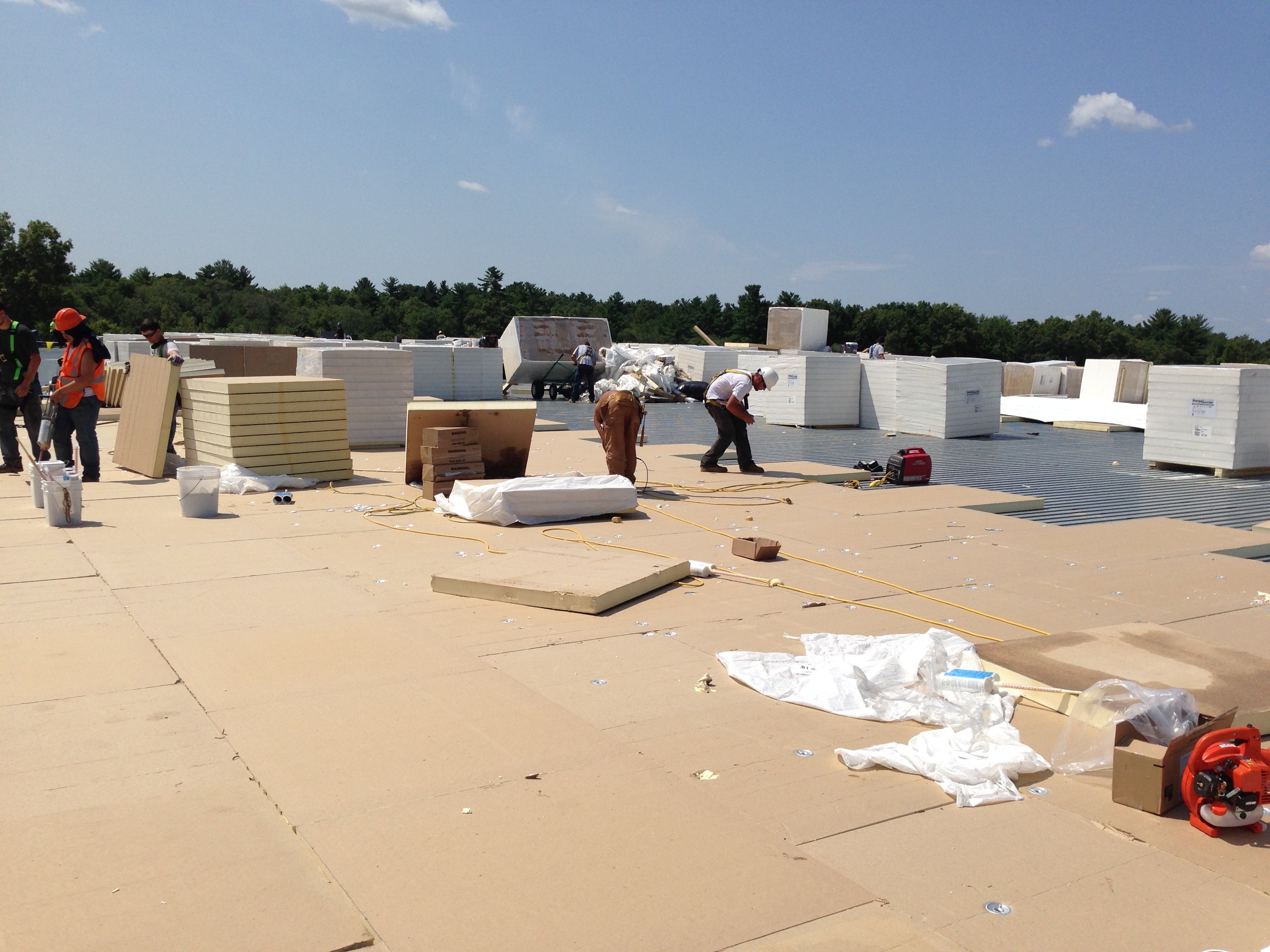 New roof installation in progress.