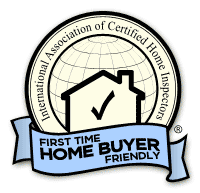 The logo for the international association of certified home inspectors shows a house with a check mark on it.