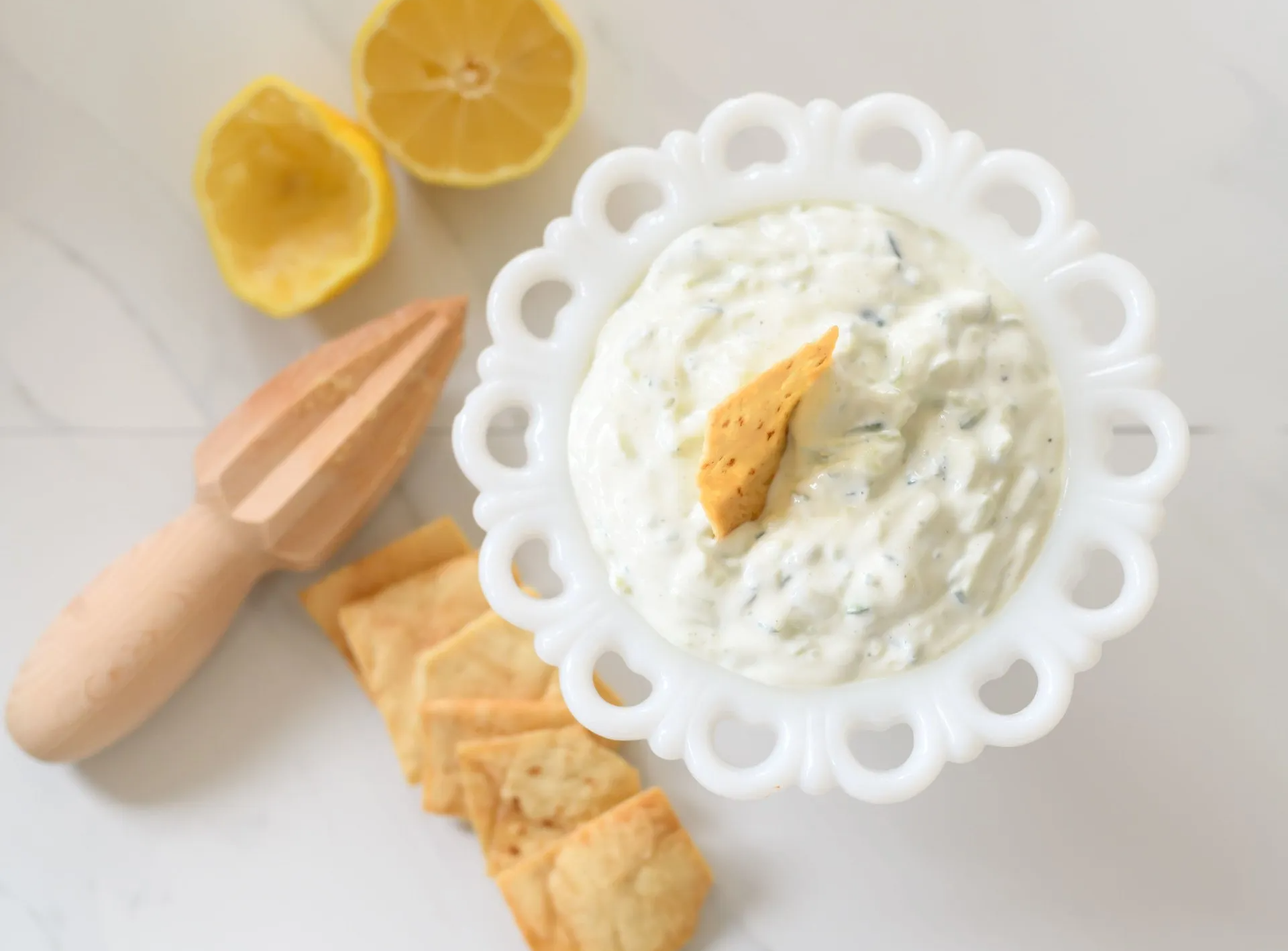Recipe Tzatziki and Homemade Pita Chips