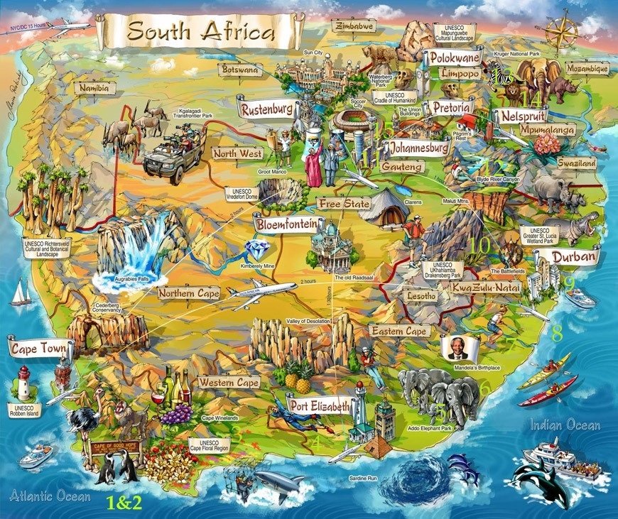 Map of touring days