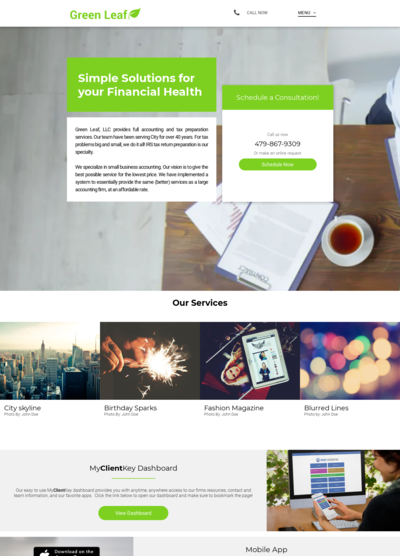 My Client Key Simple Landing - Lime Template