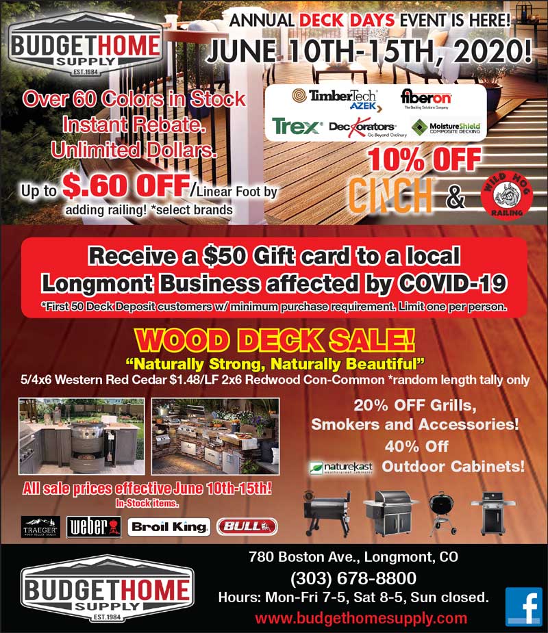 Deck Days Event at Budget Home Supply in Longmont