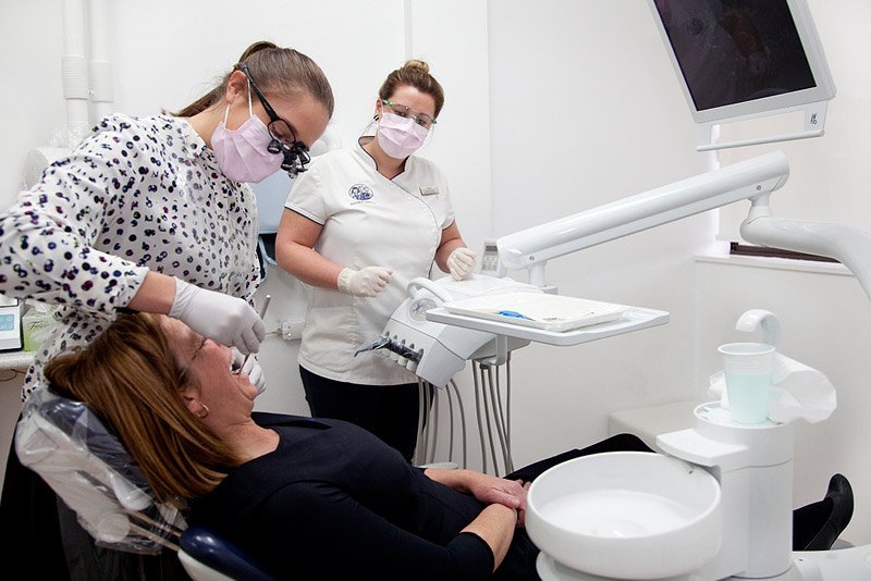 patient having cosmetic dentistry