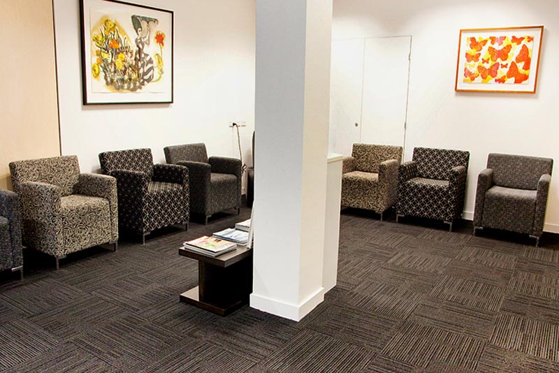 waiting area at dentist