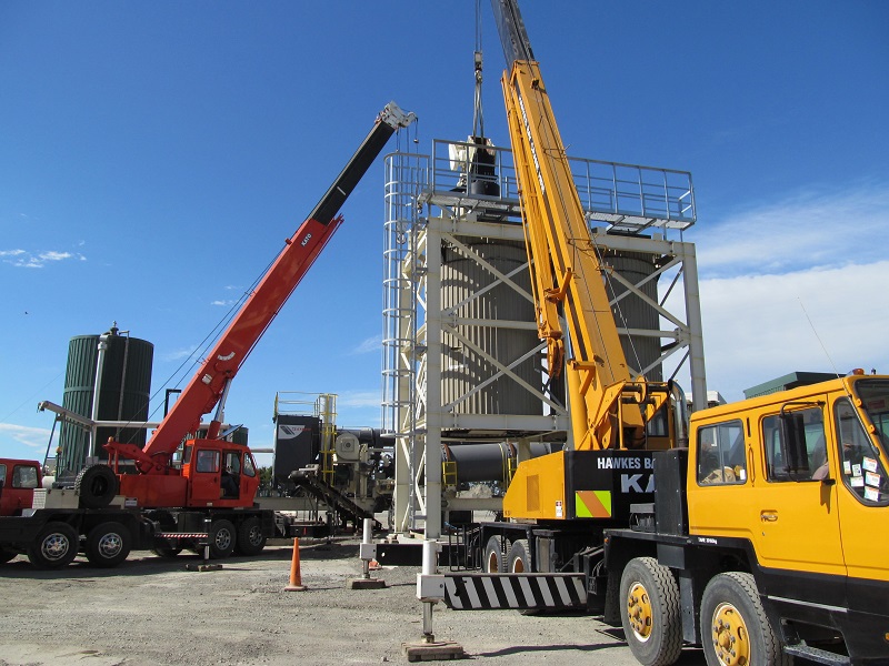 Heavy crane working at the project site