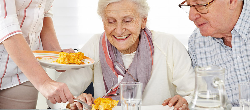 Lounge area of retirement home