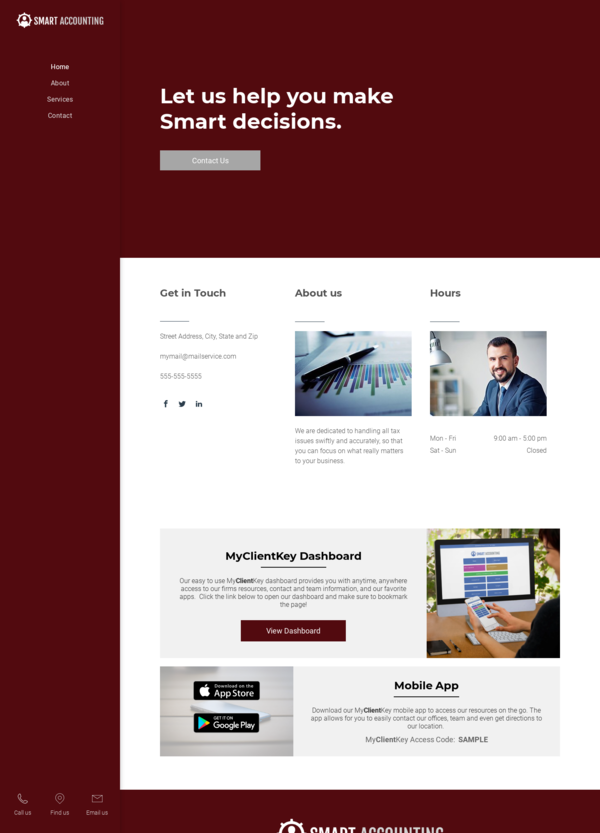 My Client Key A Side of the Times - Maroon Template