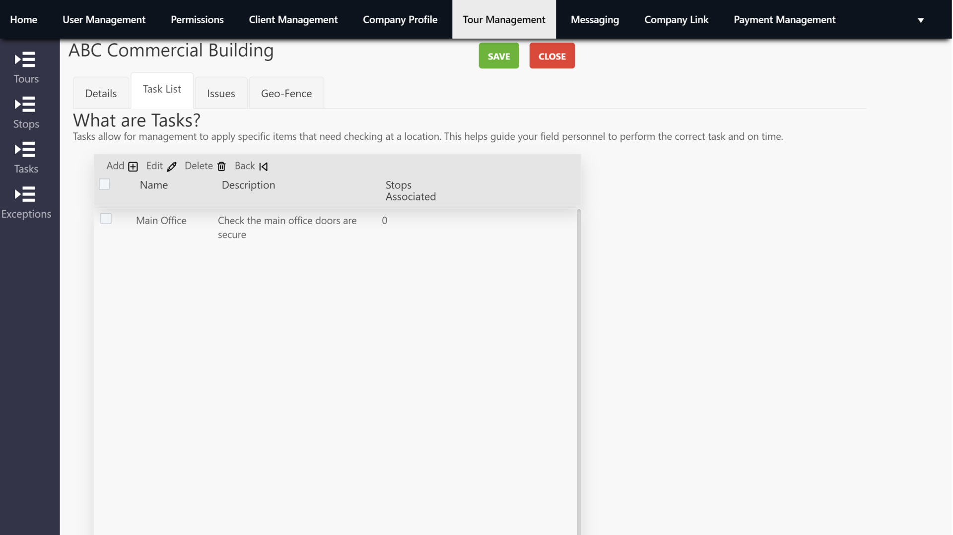 Creating A Tour Stop