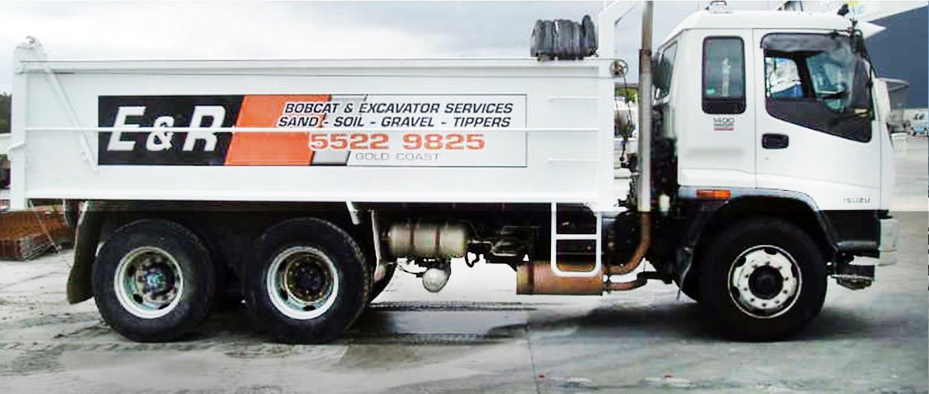Dumpt truck of a Gold Coast earthmoving company