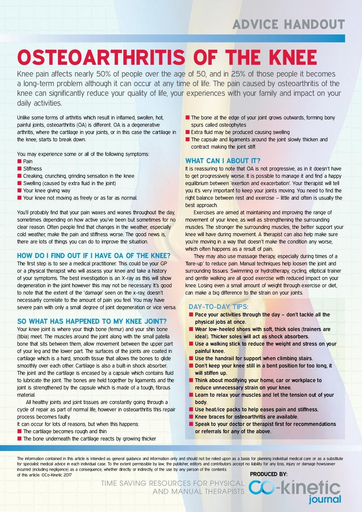 osteoarthritis of the knee