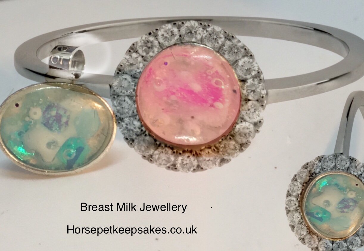 Breast milk jewellery hand made in Gloucester