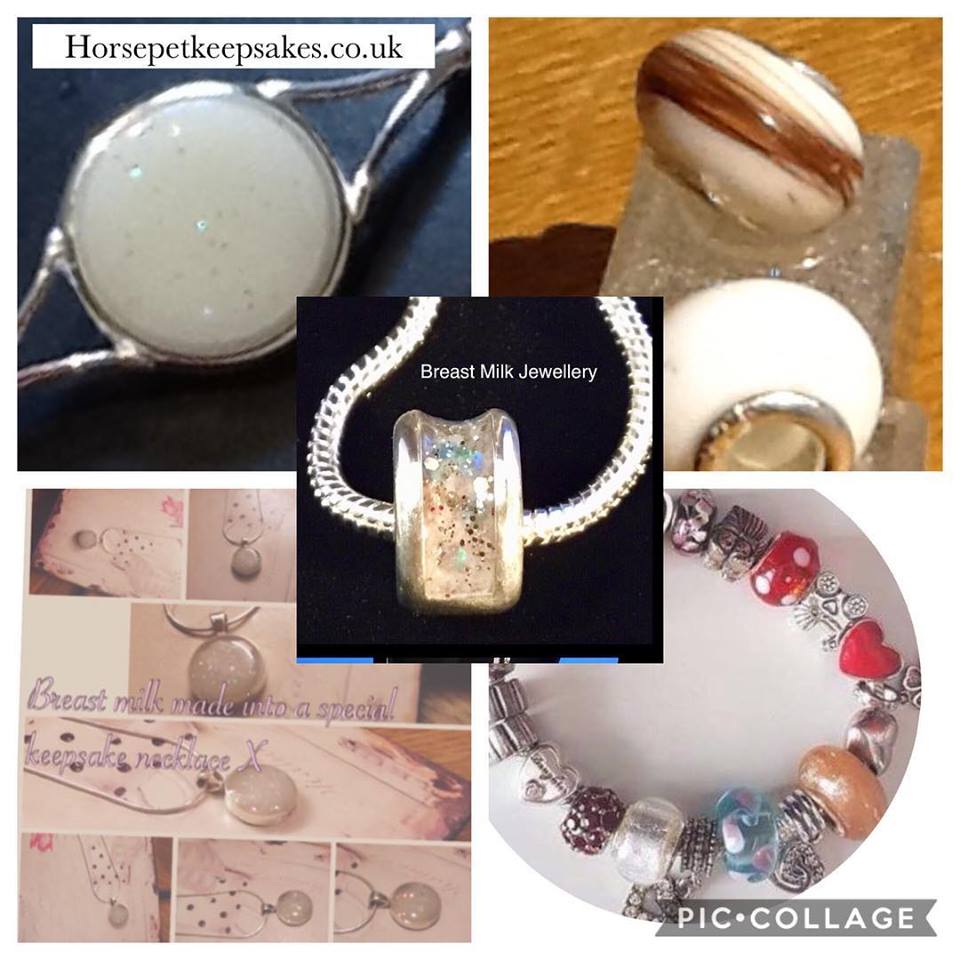 Breast milk jewellery hand made in Gloucester