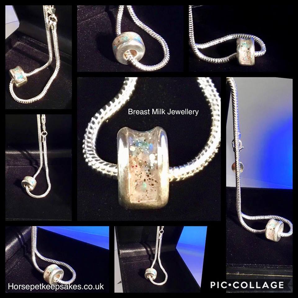 Breast milk jewellery hand made in Gloucester