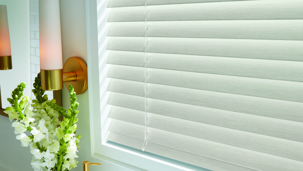 Window treatments from Hunter Douglas including window blinds, roman