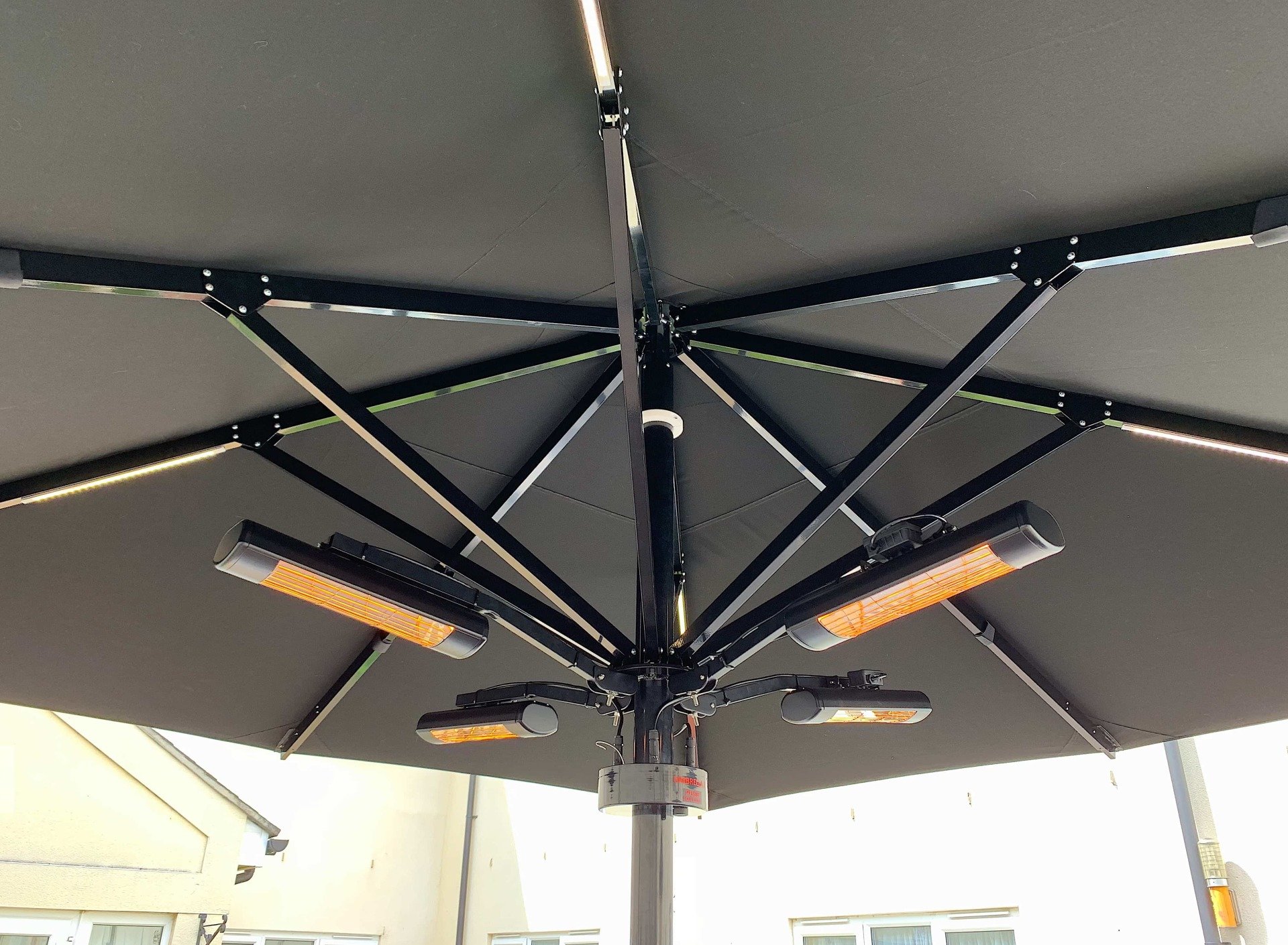 RA Parasols Heat & Light Kits Outdoor Lighting for Umbrellas and Shades