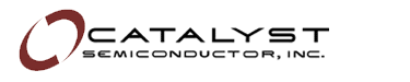 A logo for catalyst semiconductor inc. on a white background
