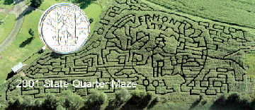 State Quarter Maze design at the Great Vermont Corn Maze