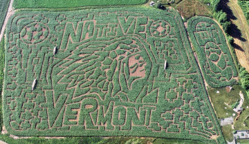 Native Vermont maze design at the Great Vermont Corn Maze