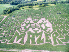 The Minotaur Maze at the Great Vermont Corn Maze