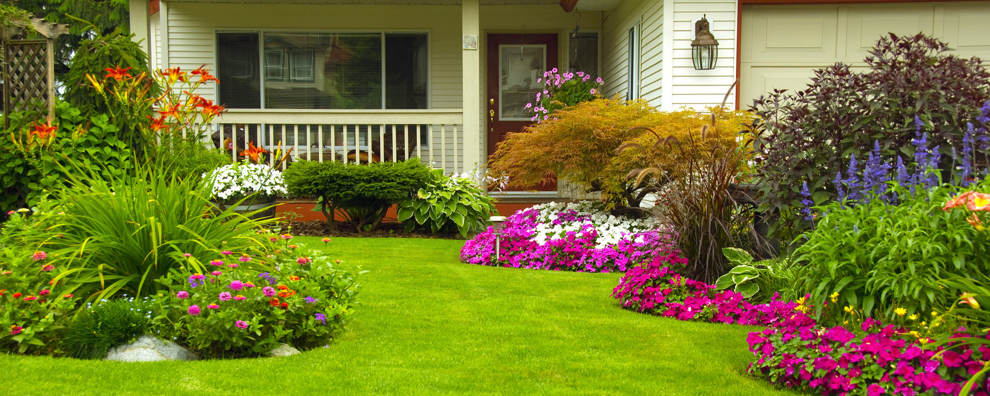 Beautiful landscaping done for the garden