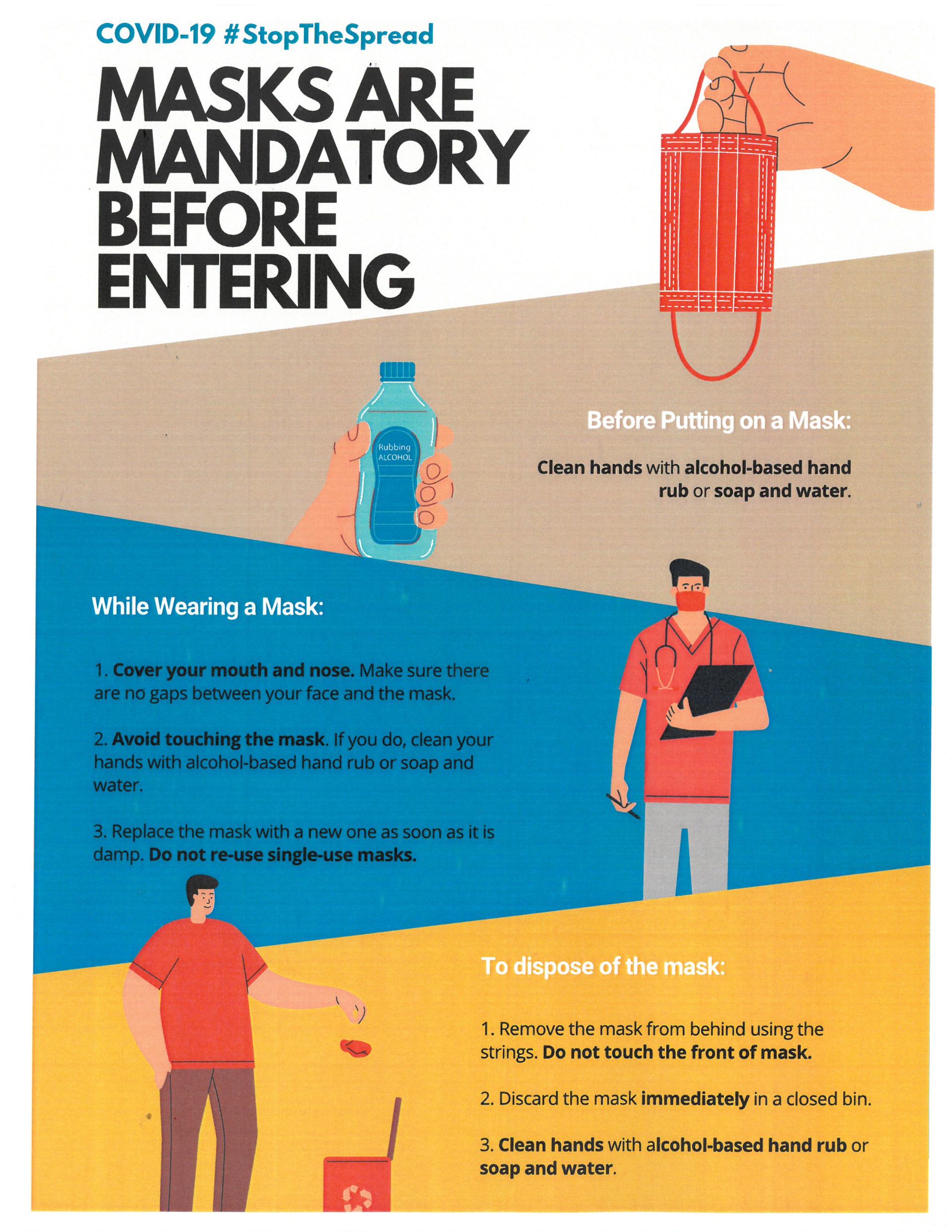 MASKS ARE MANDATORY BEFORE ENTERING THE OFFICE!