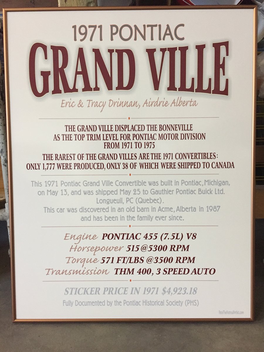 1971 Grand Ville Sign