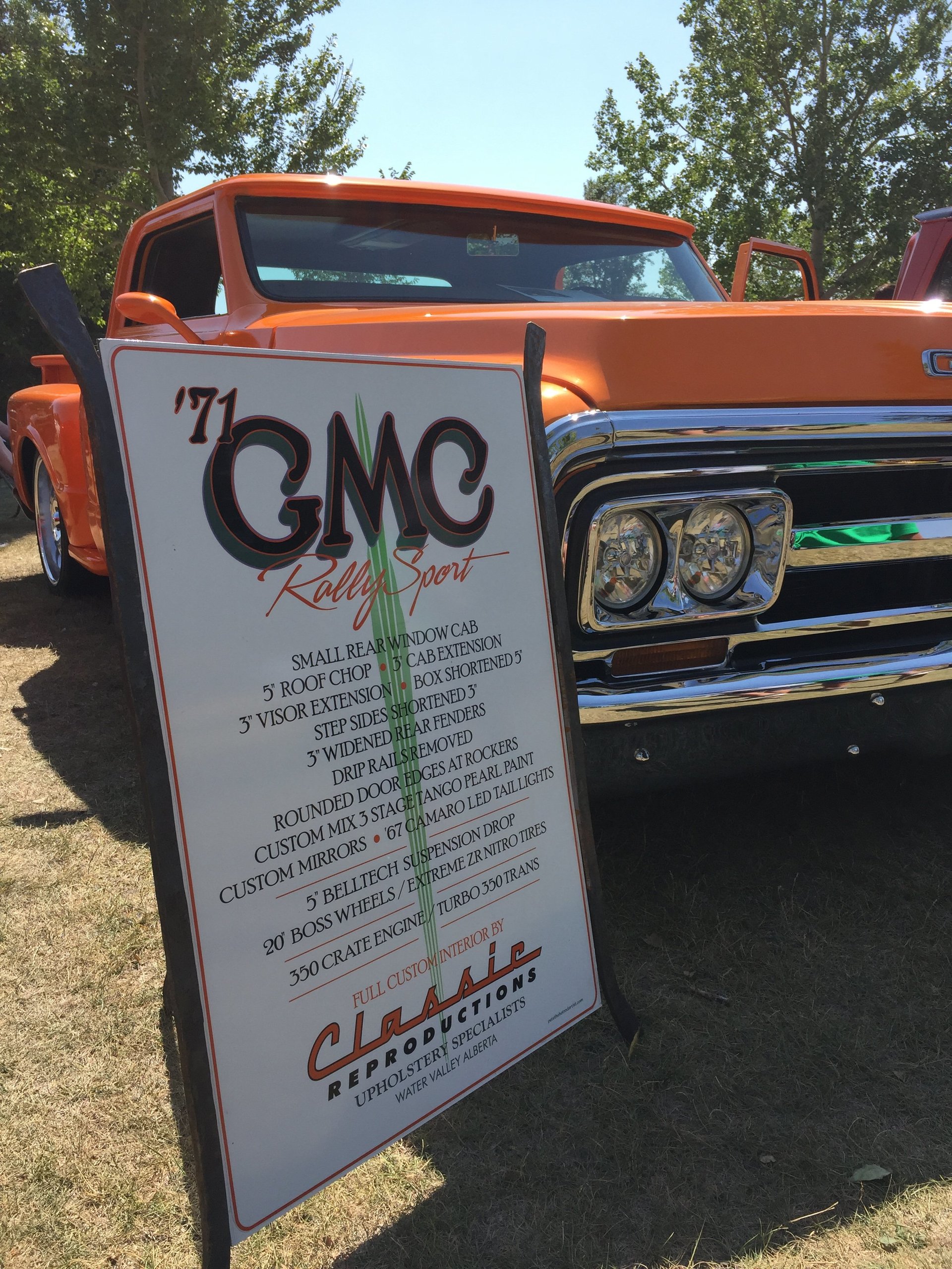 gmc car show sign