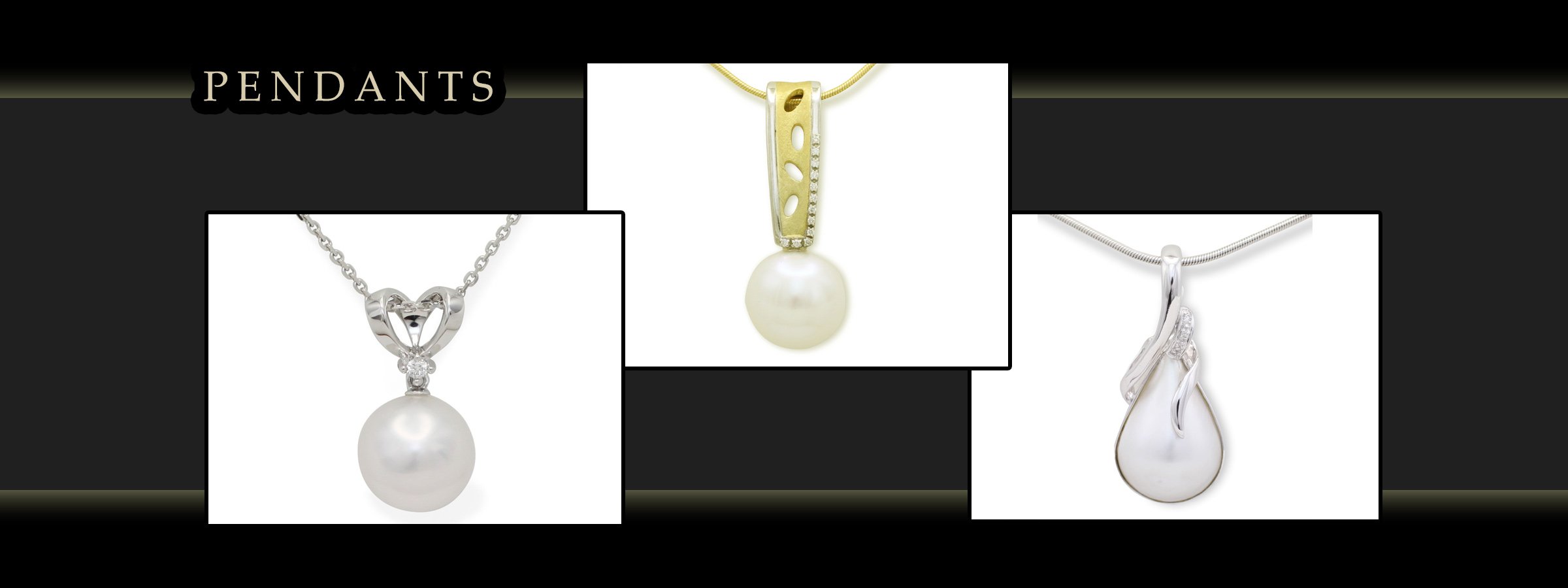girls love pearls pendants with white and yellow gold images