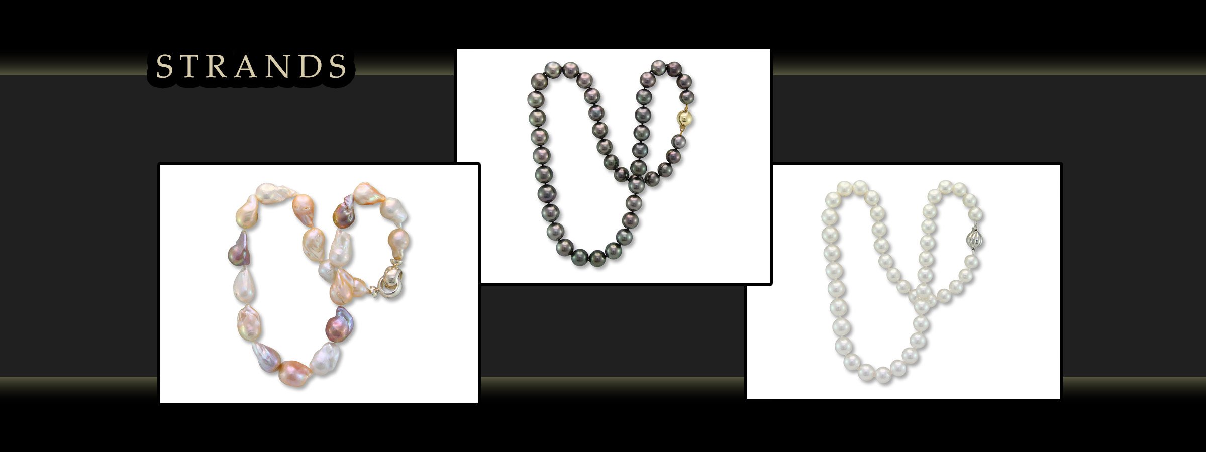 girls love pearls strands different colours black and white images