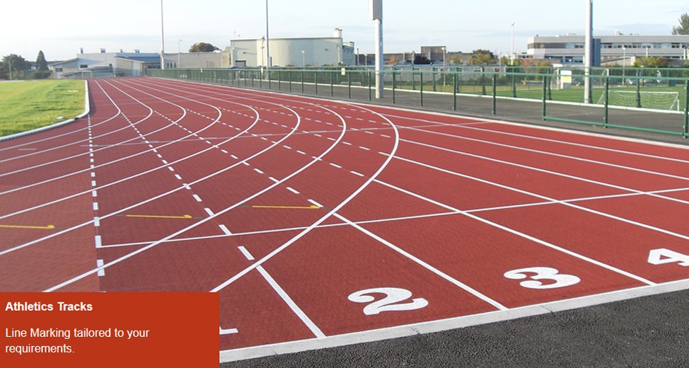 Athletics Tracks Sports Surface Marking Melton Mowbray, Leicestershire