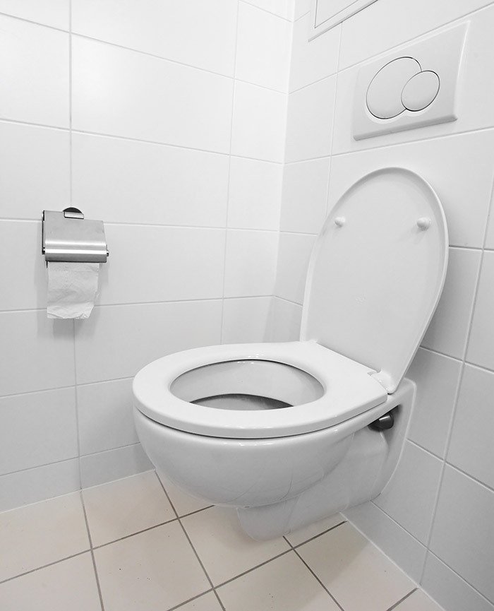 Clean, working toilet after a service by waste experts
