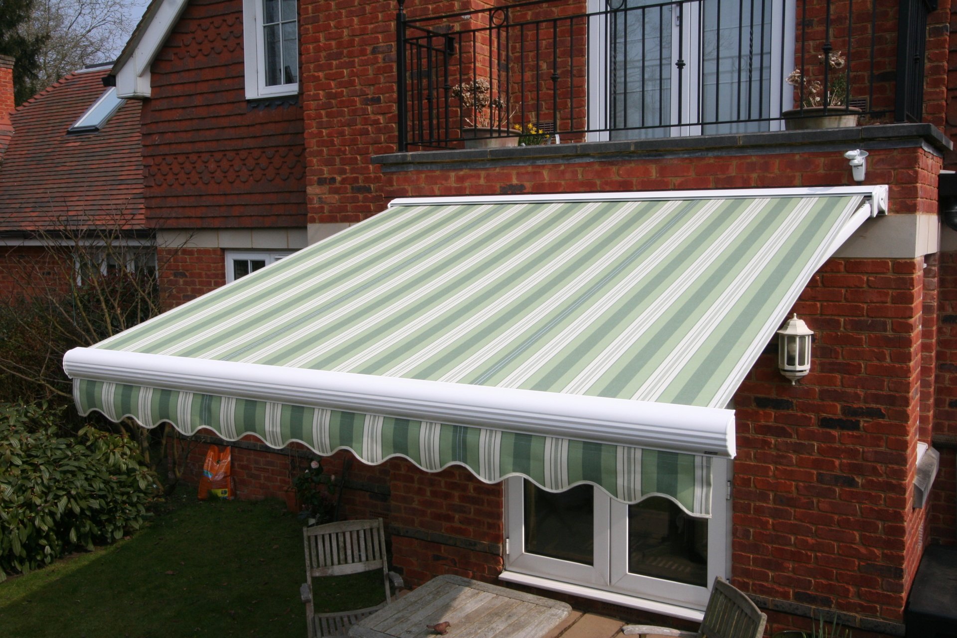 Bespoke awnings supplied and fitted Beacon Blinds