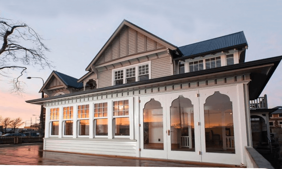 Exterior view of Harlequin House