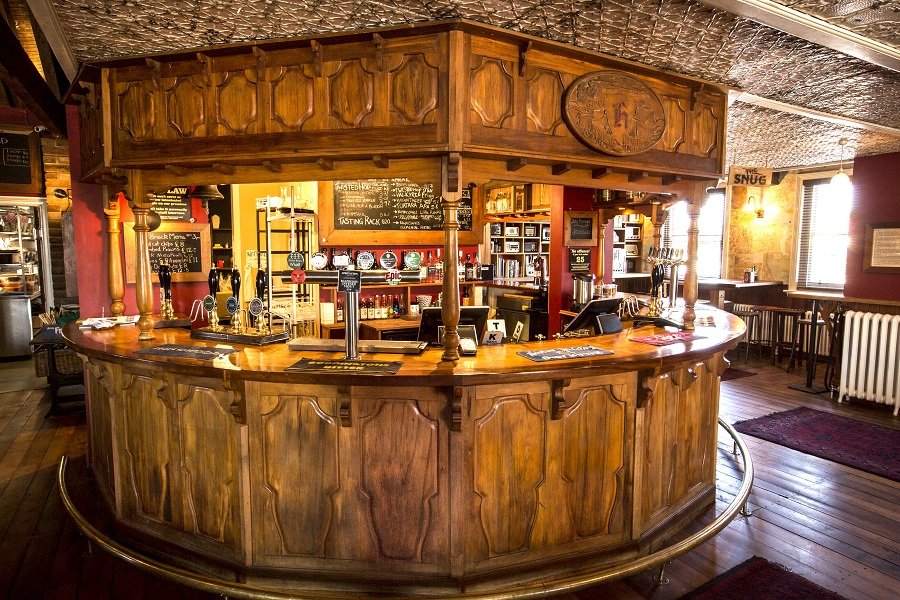 View of a circular counter 