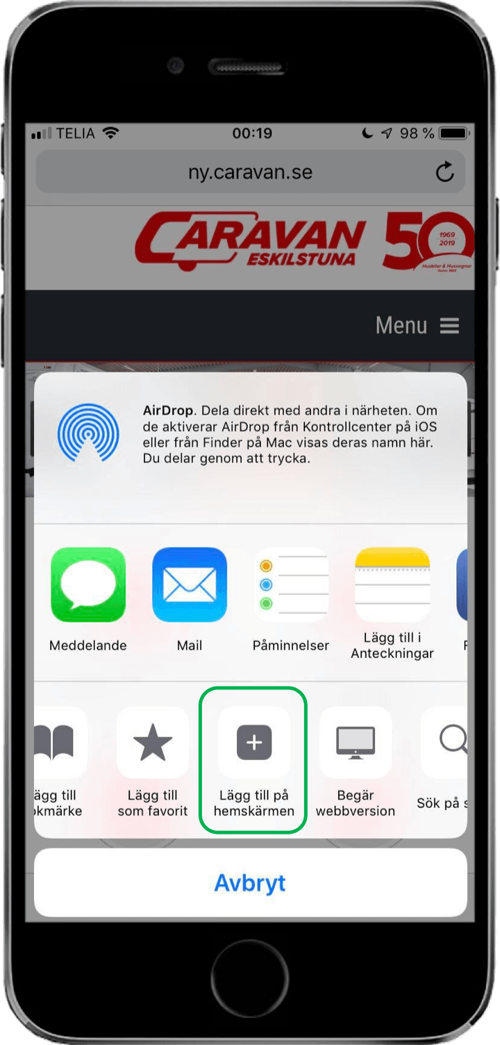 Lägg Till På Hemskärmen Iphone