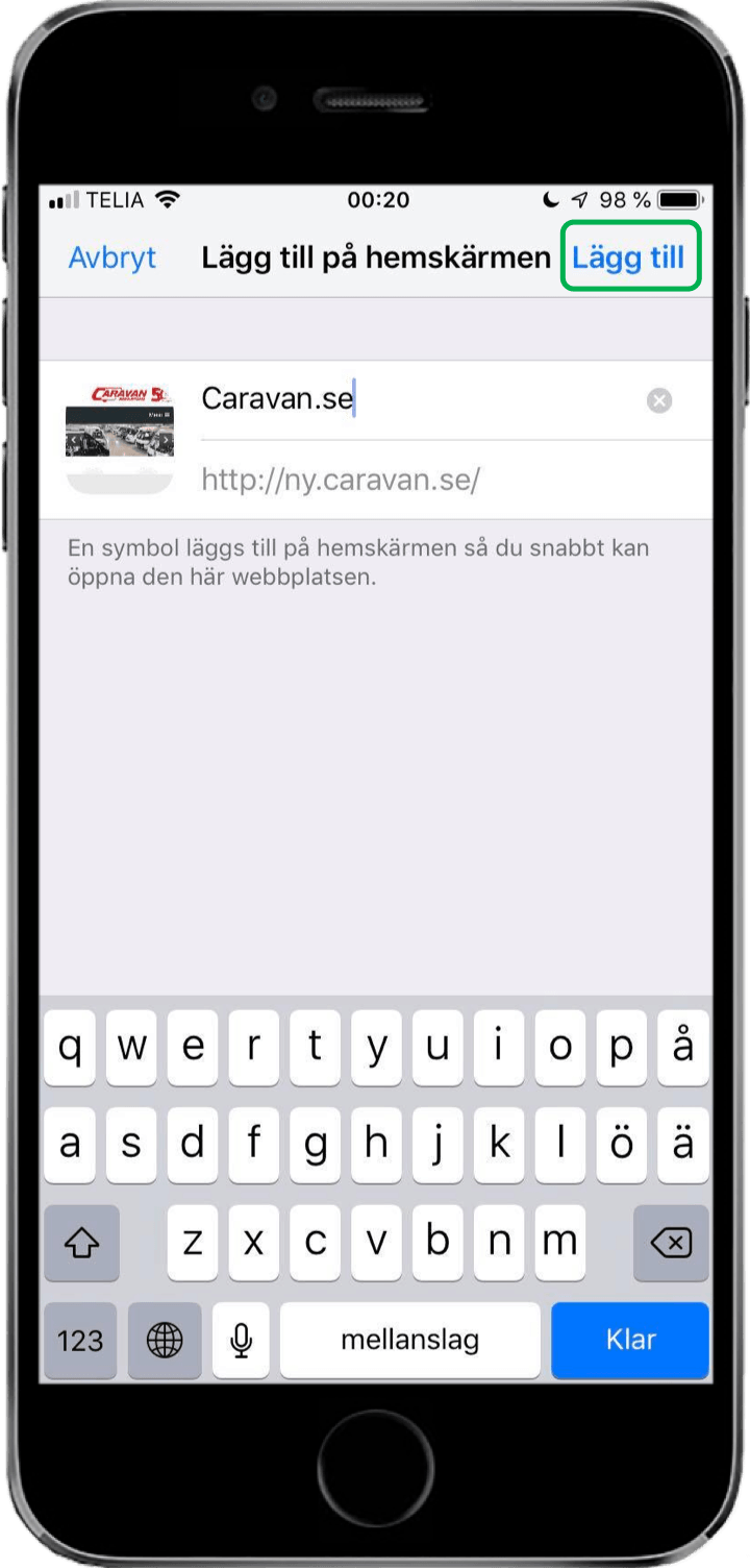 Lägg Till På Hemskärmen Iphone
