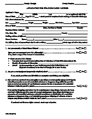 chatham county ga weapons license georgia marriage license application form