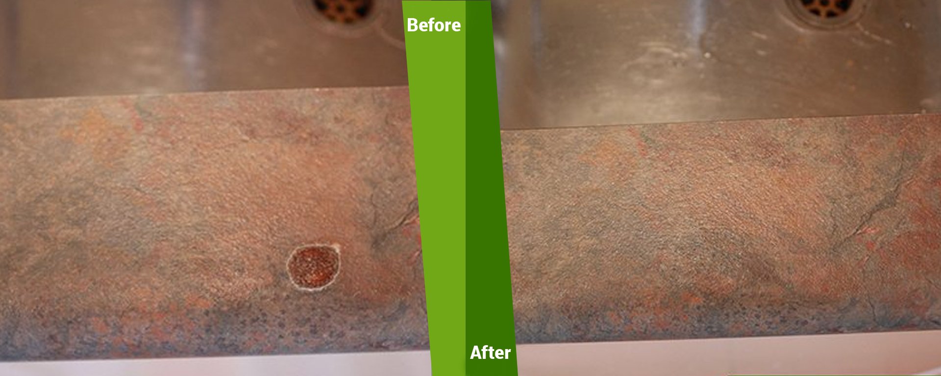 Before and after restoration work 