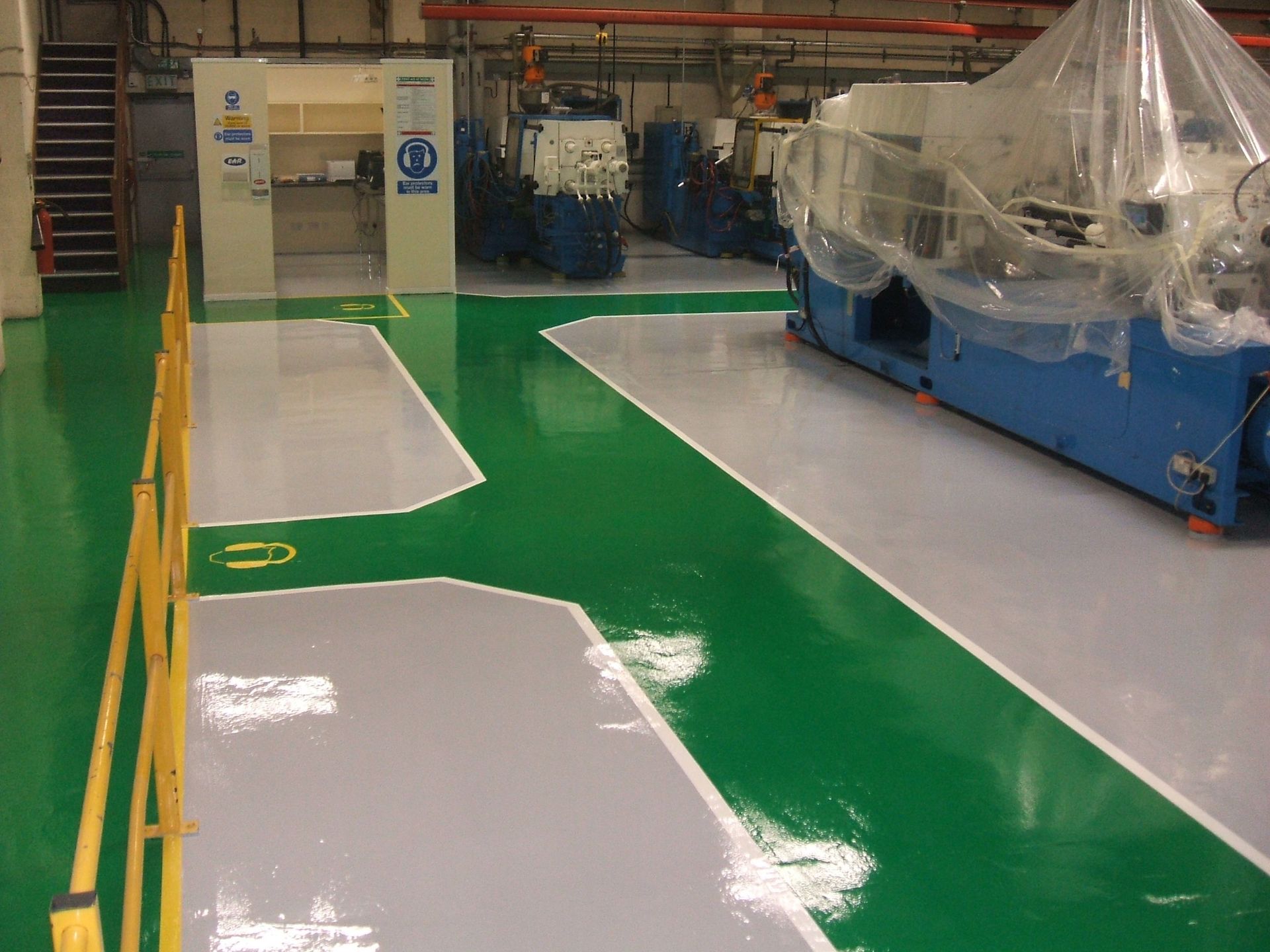 Resin factory floor painting services by Gallagher Flooring