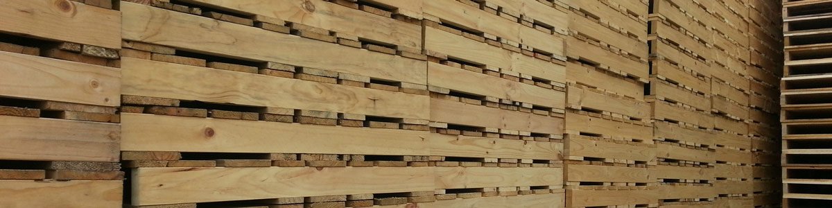 a a secondhand pallets pile