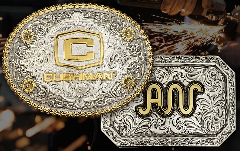 Gist Silversmiths Made in the USA Trophy Buckles, Custom Buckles