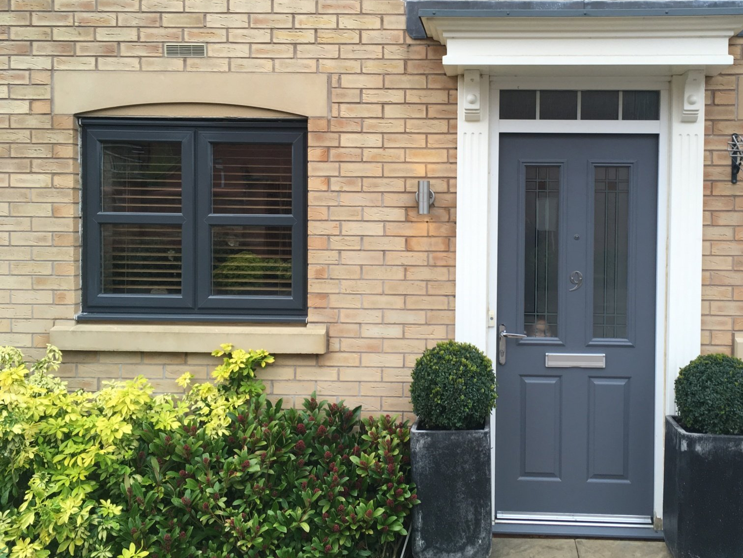 cheap grey window frames vinyl wrapping