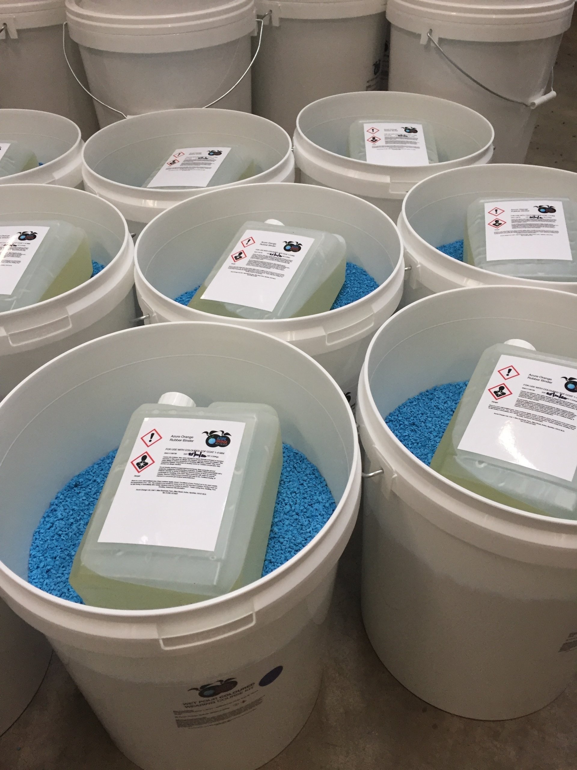 Azure Orange Wet Pour Rubber Surfacing