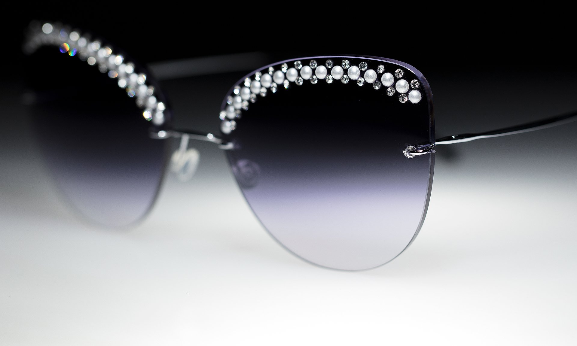 Occhiali Da Sole Vintage Unisex Rimless Gold - Lenti Tinte UV400