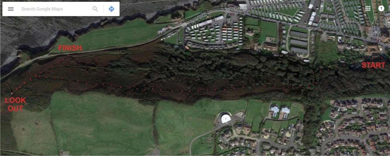 Walking in Westward Ho! along Kipling Tors to the old look out.