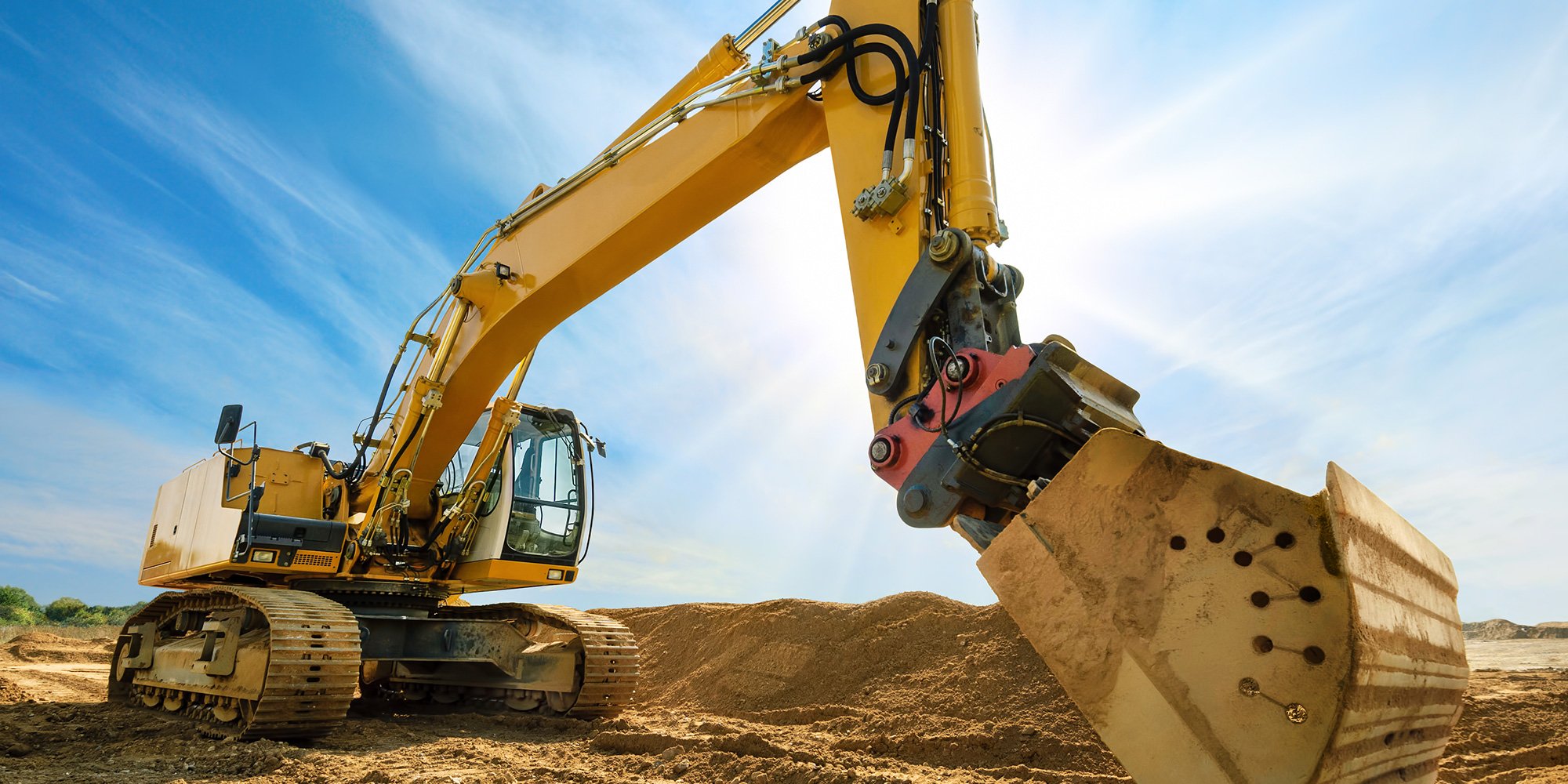 Machine being used at the construction site