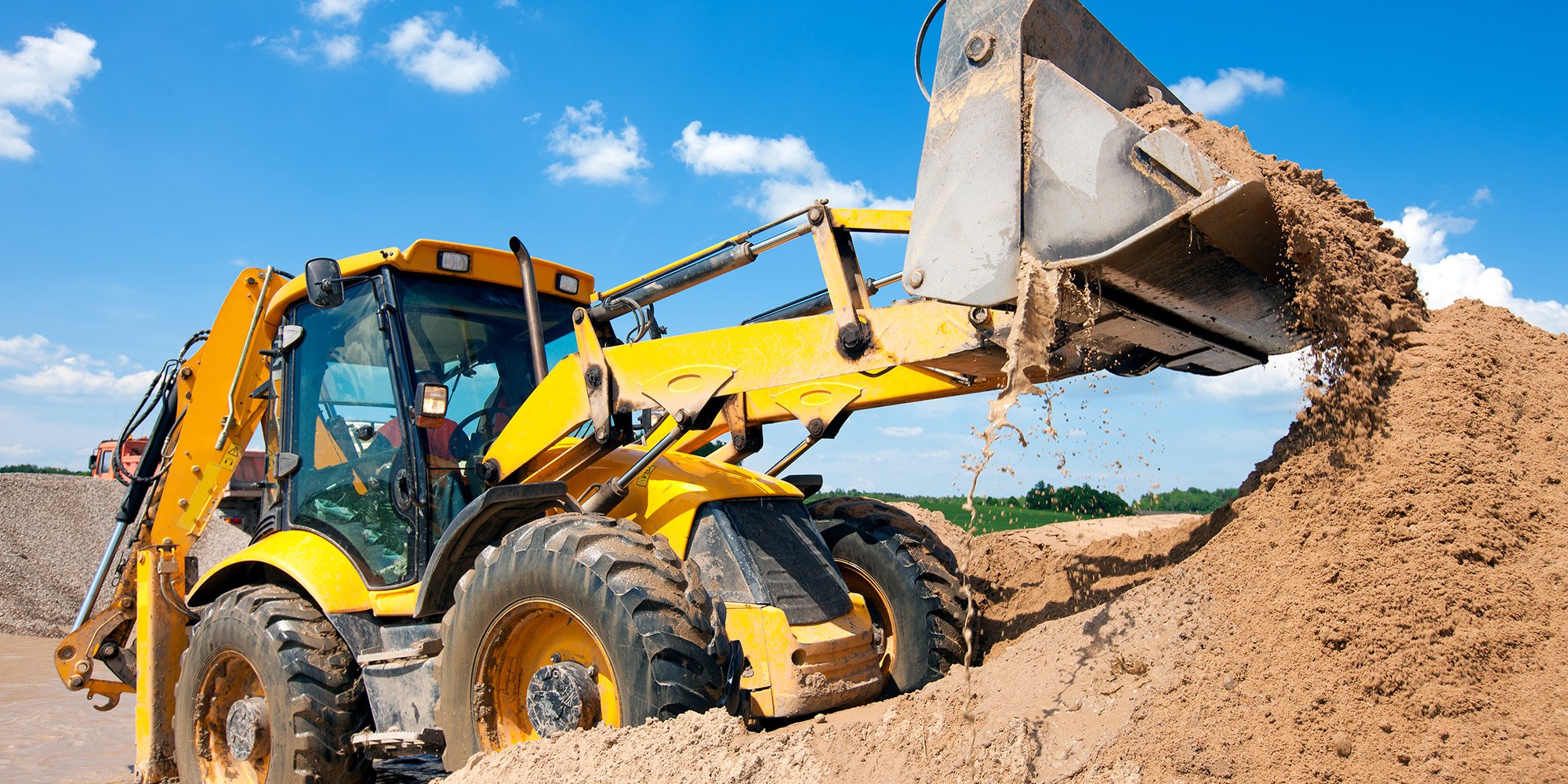 Machine being used for earth moving