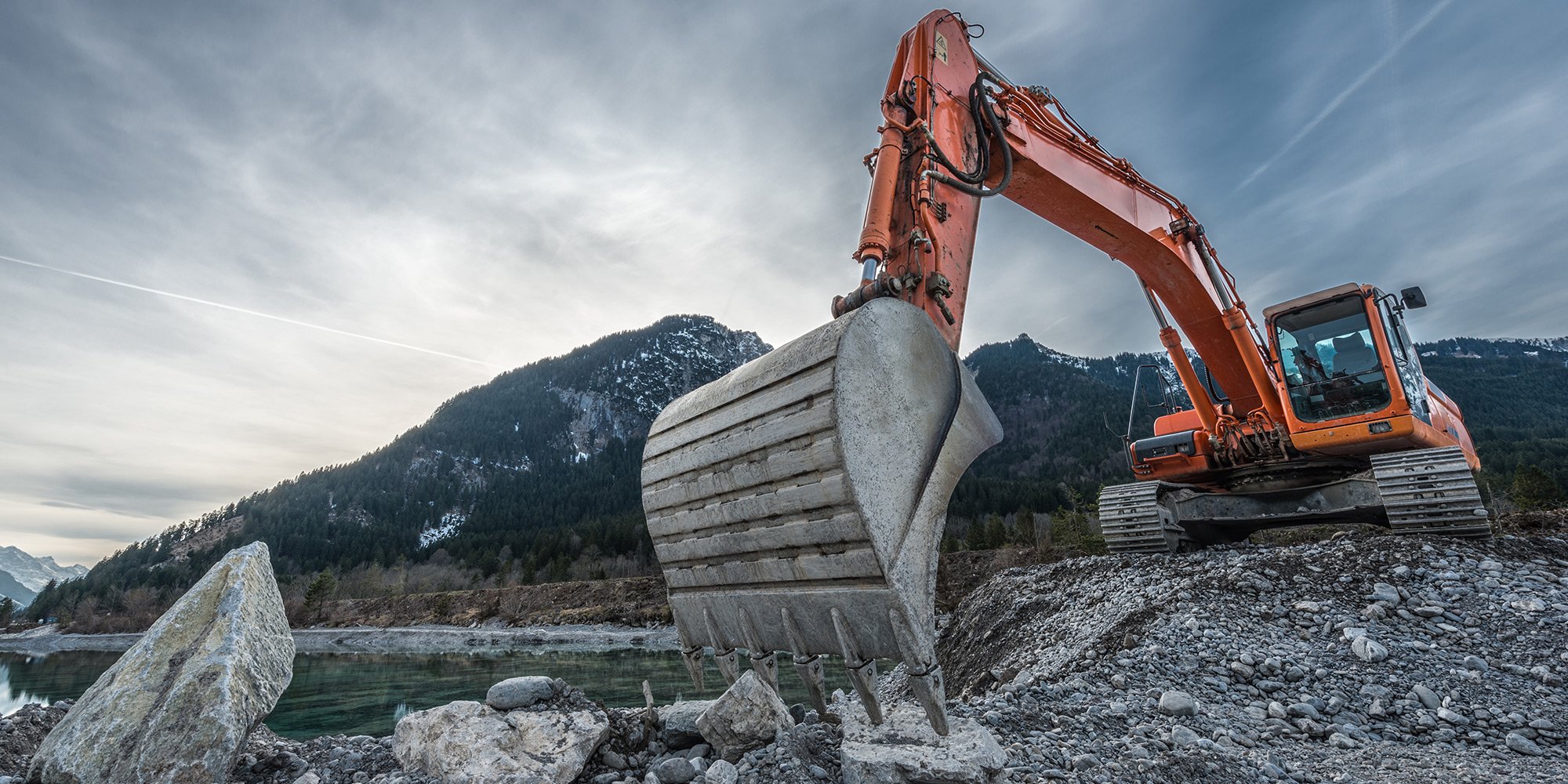 View of a machine working on a projet site